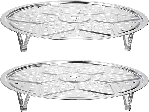 Vista 13 de uxcell Estante de vapor de acero inoxidable con soporte, bandeja de vapor de olla de 10.2 pulgadas para utensilios de cocina a vapor olla a presión