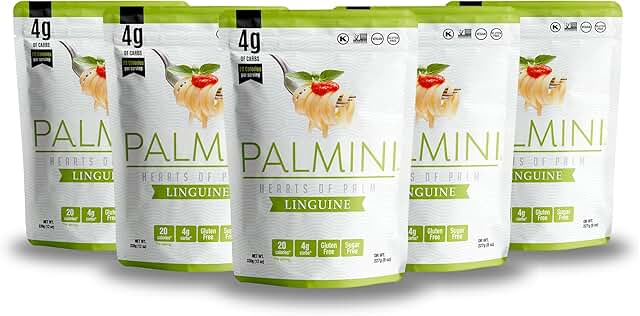 Palmini Linguine Pasta | Low-Carb, Low-Calorie Hearts of Palm Pasta | Ke...