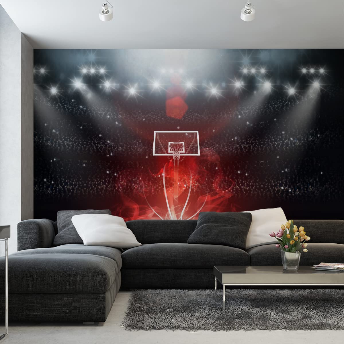 Muralo Carta da Parati Moderno Campo Sportivo, Astratto Lusso - 450x300 cm