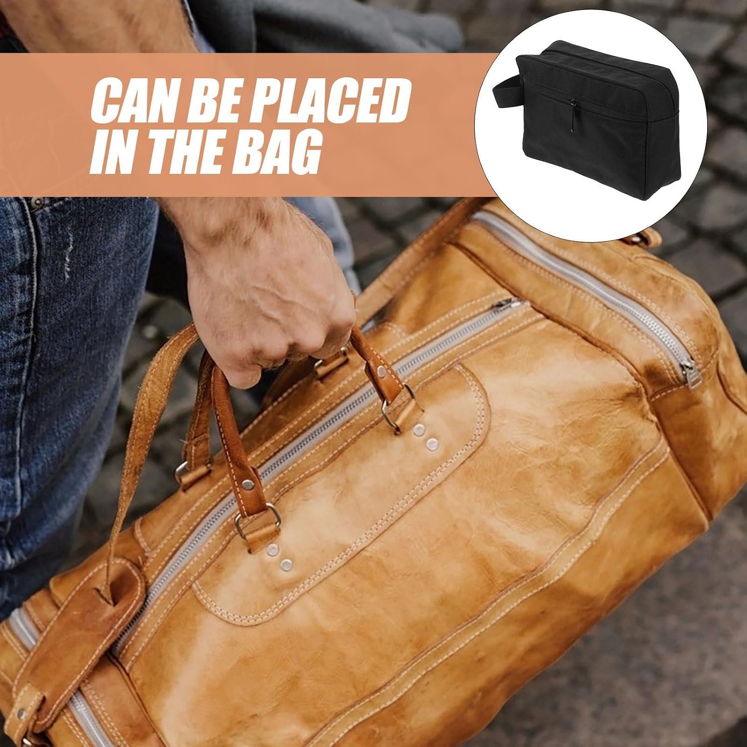 UPKOCH Black Polyester Electronics Accessories Pouch for Cable Storage image 5