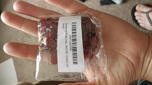 Miniatura 2 de Rastogi Handicrafts Centros de mesa pequeños pequeños, gemas de cristal para boda, decoración de guijarros, 100 piezas (rojo) tamaño -0.394 in (0.4