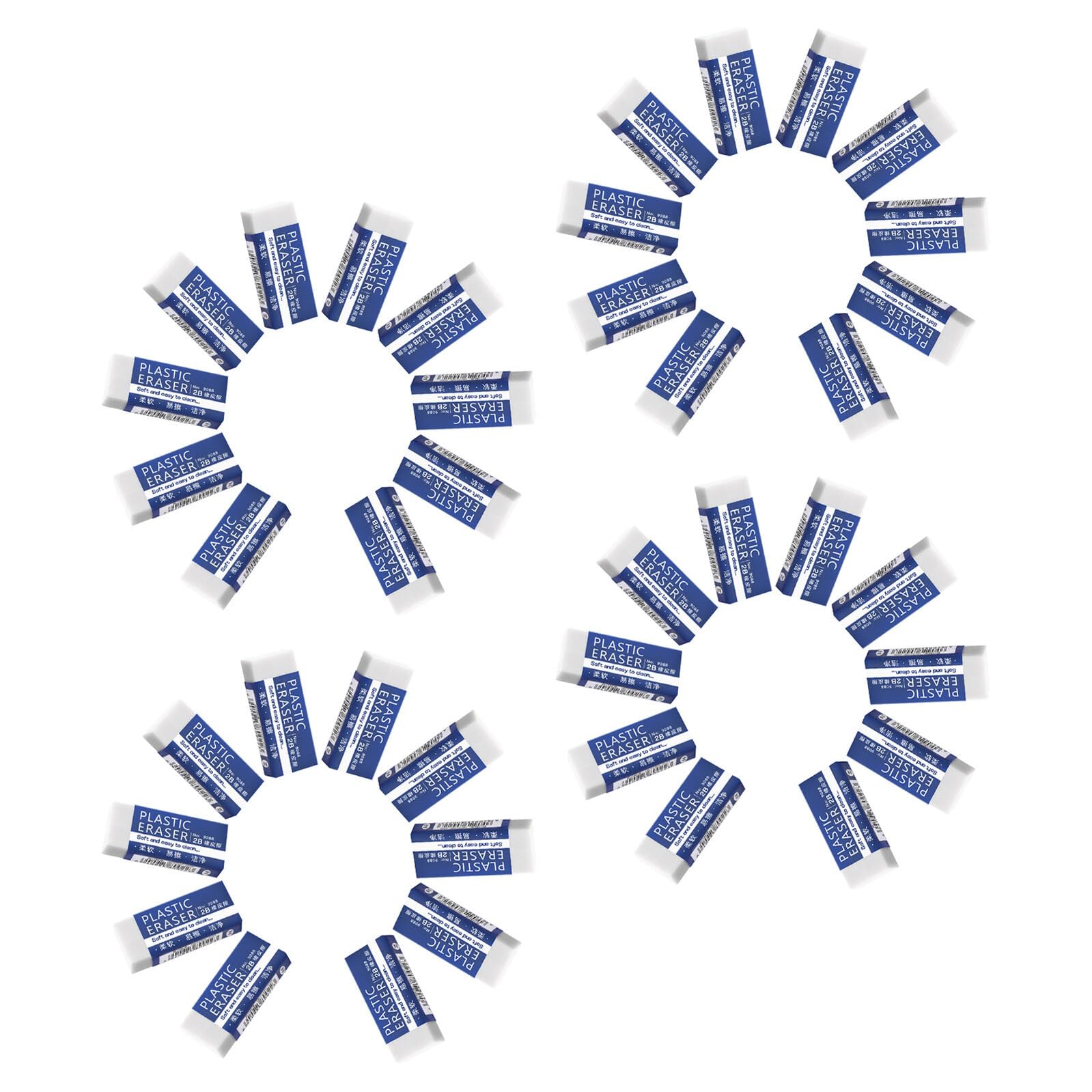 90pezzi Gomme Bianche per Matita Pz Gomme Bianche Sfuse per Disegno Studio d Arte Cancellatura Pulita di Matita Morbida in Blocco Bianco per Scuola e Ufficio