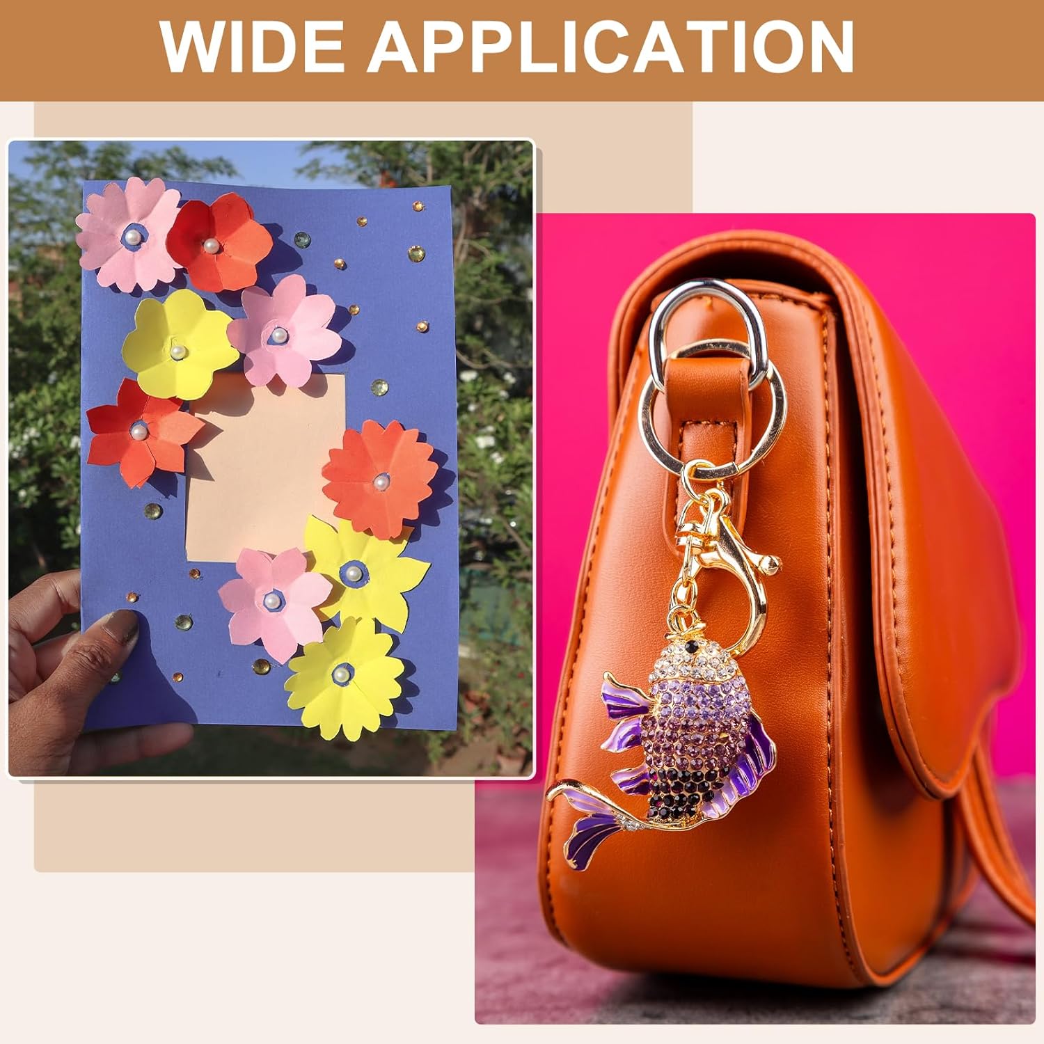 uxcell 2500pcs Flatback Rhinestones Resin, SS20 5mm Resin Rhinestones Bulk Round Shine Gems with Pickup Tools for DIY Nail Art Tumblers Mugs Clothes, Gold - Image 5