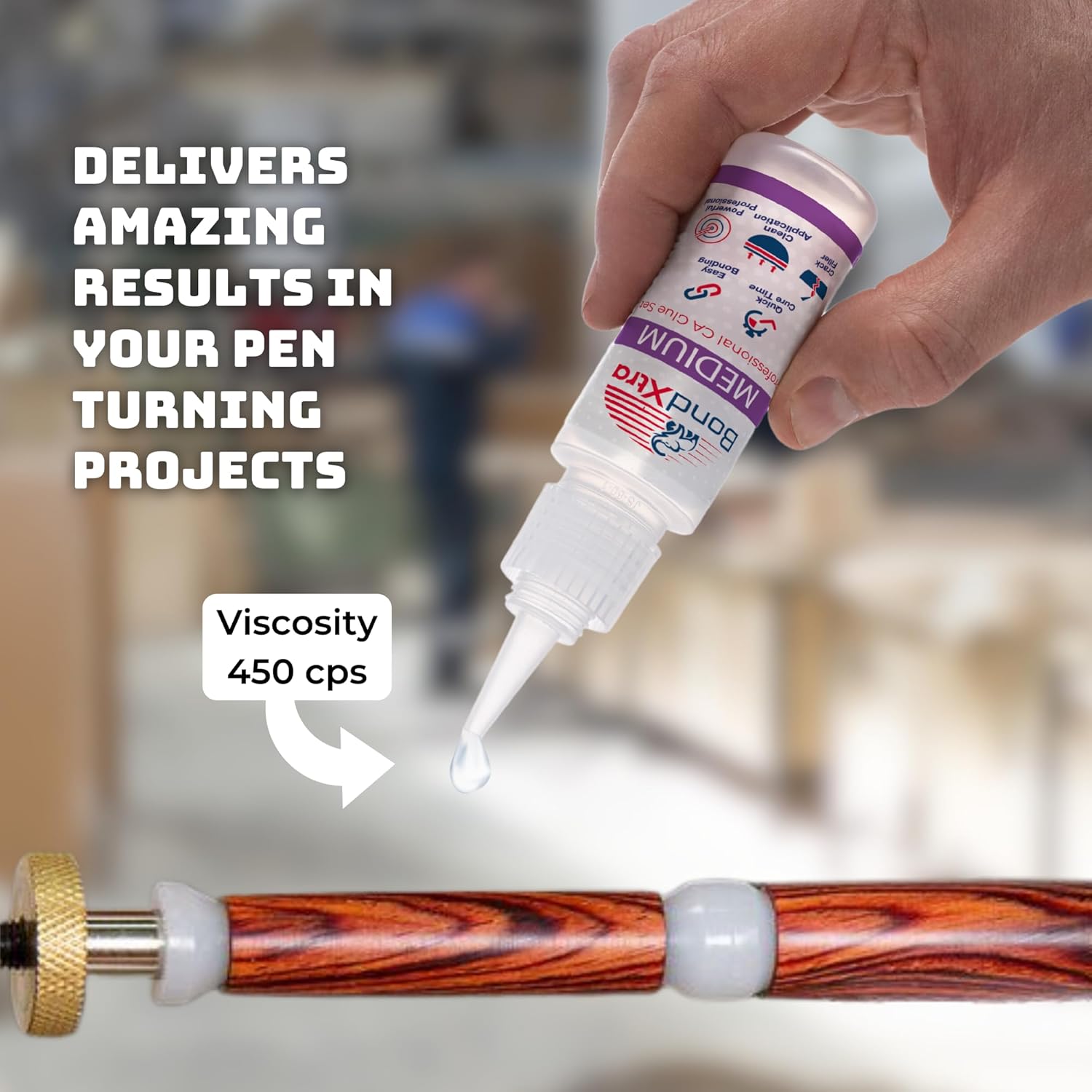 2 oz Medium CA Glue for Woodworking, Premium Super Glue Kit for Wood Turning with Extra Bottles, Anti Clog Caps, Microtips, Medium Viscosity Cyanoacrylate for Plastic, DIY, Craft, Hobby, etc