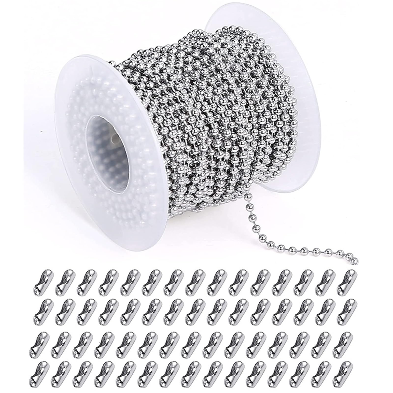 Chaîne à billes en acier inoxydable anti-rouille pour réparer et créer vos colliers