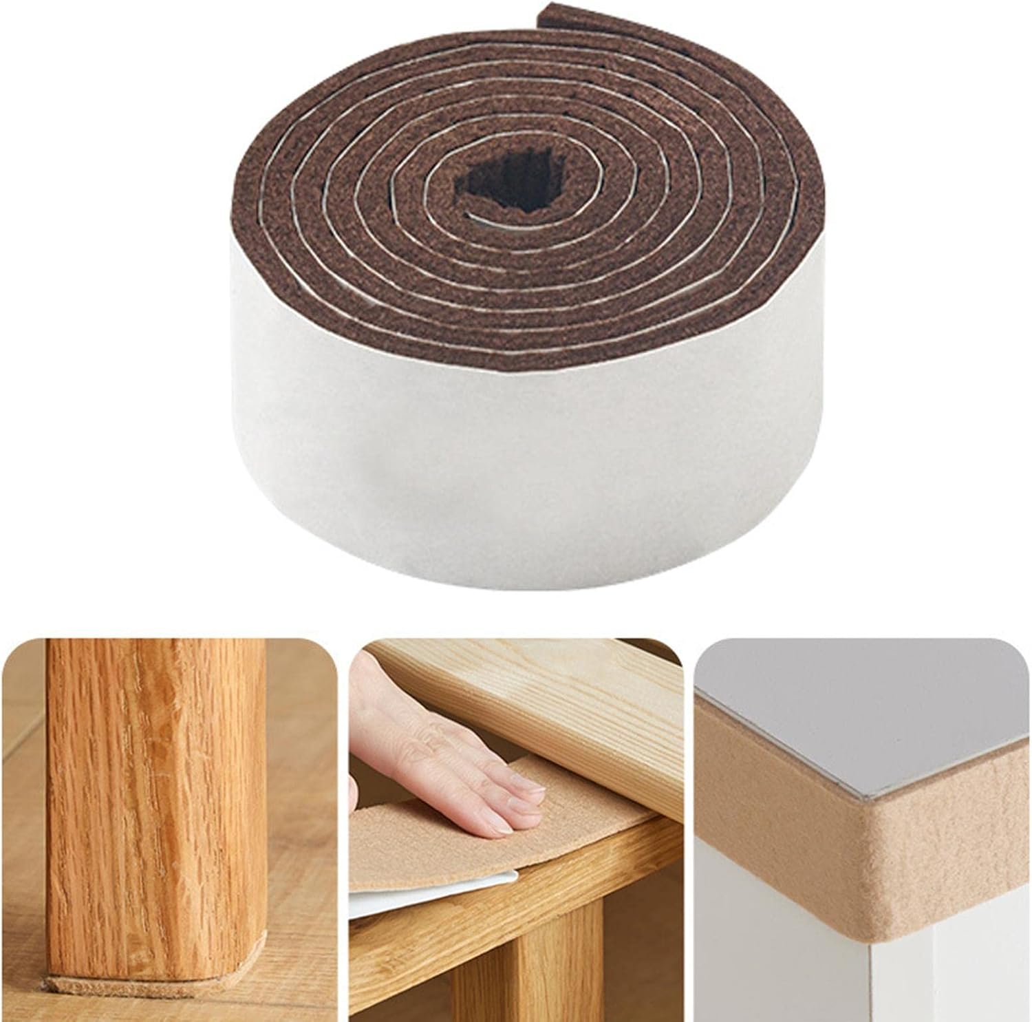 2xTable Chair Leg Pad Furniture Resisting Self Thick Noise Reducing Cuttable Chair Pads for Wood Floor Protectors, 2 Pcs