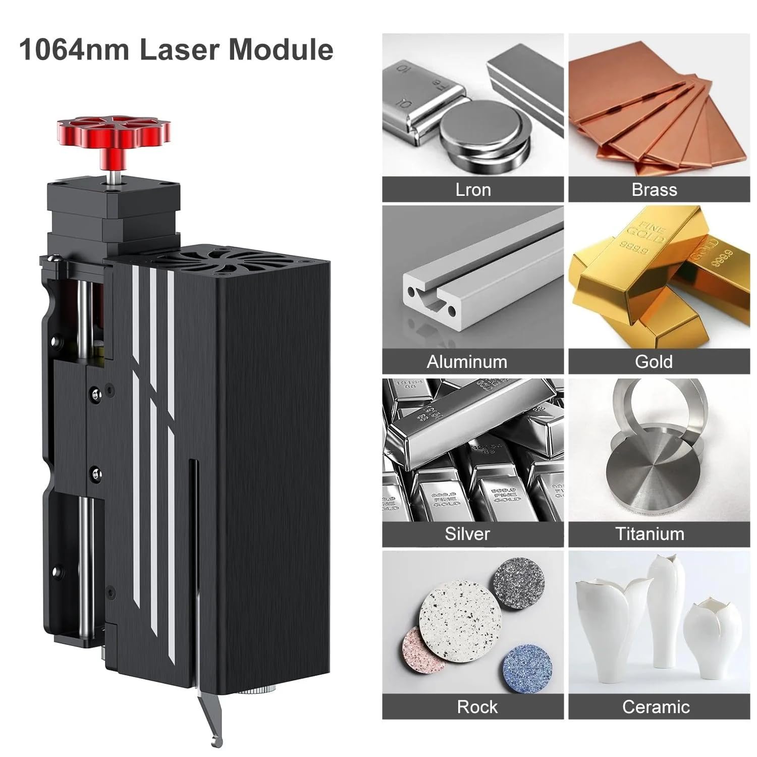 Twotrees Autofokus 1064nm głowica laserowa na podczerwień do grawerowania laserowego TS2, 0,03 mm x 0,03 mm, grawerunek laserowy DIY na tworzywie sztucznym i metalu