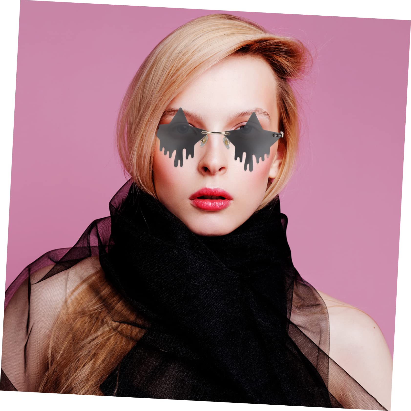 5paare Randlose Sonnenbrille Im Sternen-design Für Frauen Und Männer Für Partys Festivals Und Alltag Leicht Und Stylisch Für Jedes Outfit