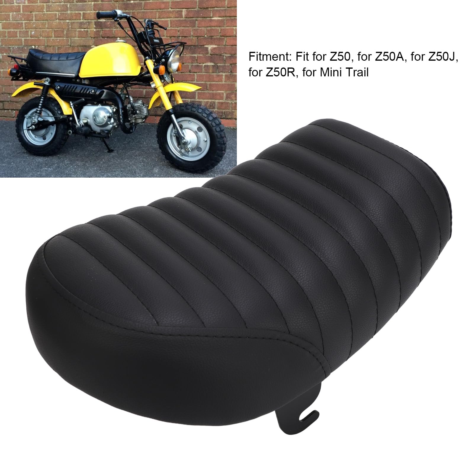 Sillín de Asiento de Motocicleta, Cojín de Aire Grande para Alivio de Presión para Z50 Z50A Z50J Z50R Mini Trail, Diseño Impermeable, Superficie Antideslizante, Apariencia