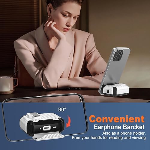 Miniatura 8 de Maxjoy Funda para AirPods Pro 3 2025 con bloqueo automático MagSafe, compatible con Apple AirPod Pro de 3 generación (blanco de fibra de carbono,