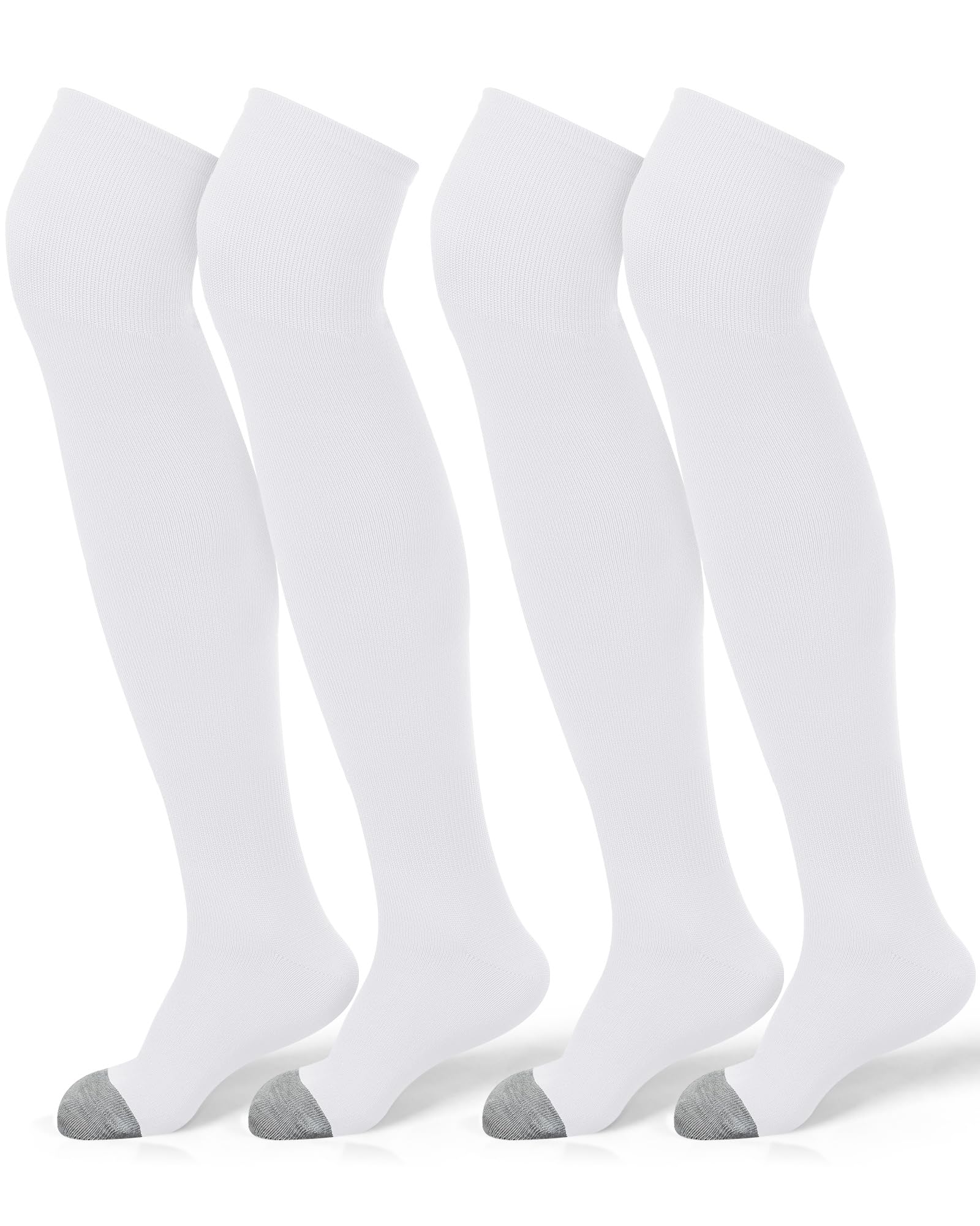 Panitay2 Pairs High Football Socks Sport Multiple Sizes over the Knee Baseball Socks Extra Long for Boys Girls Women Men