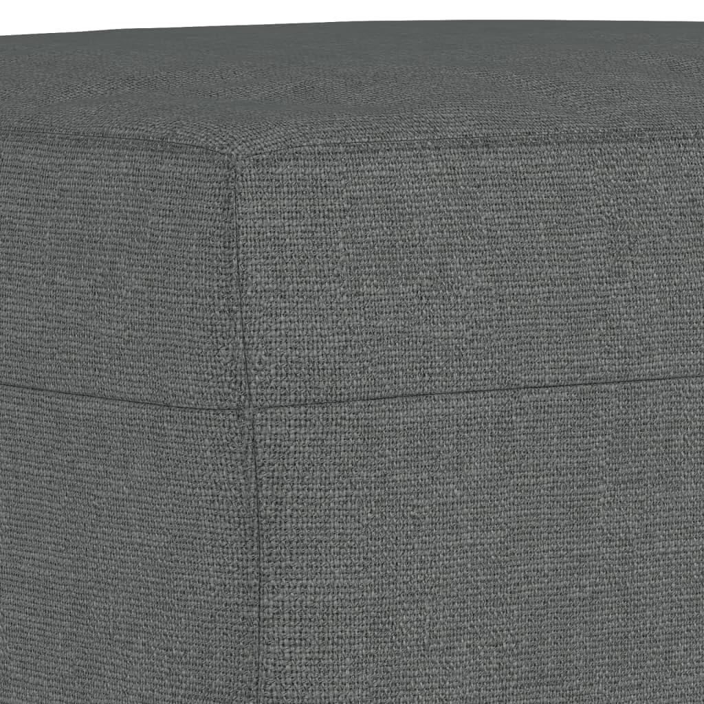 Repose-pieds gris foncé 70 x 55 x 41 cm en tissu