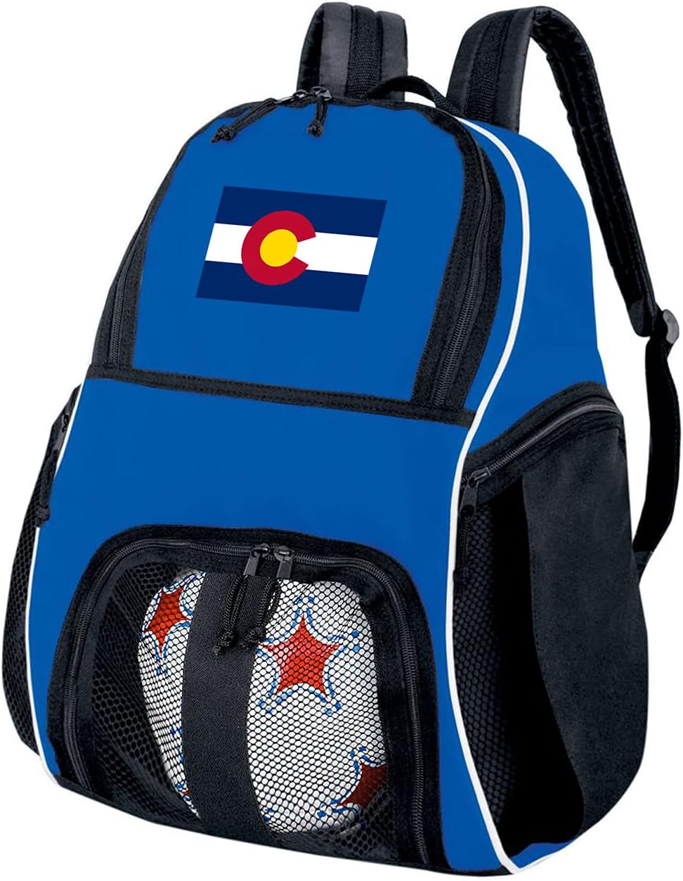 Broad Bay Colorado Flag Soccer Ball Backpack Colorado Volleyball Bag Travel Practice