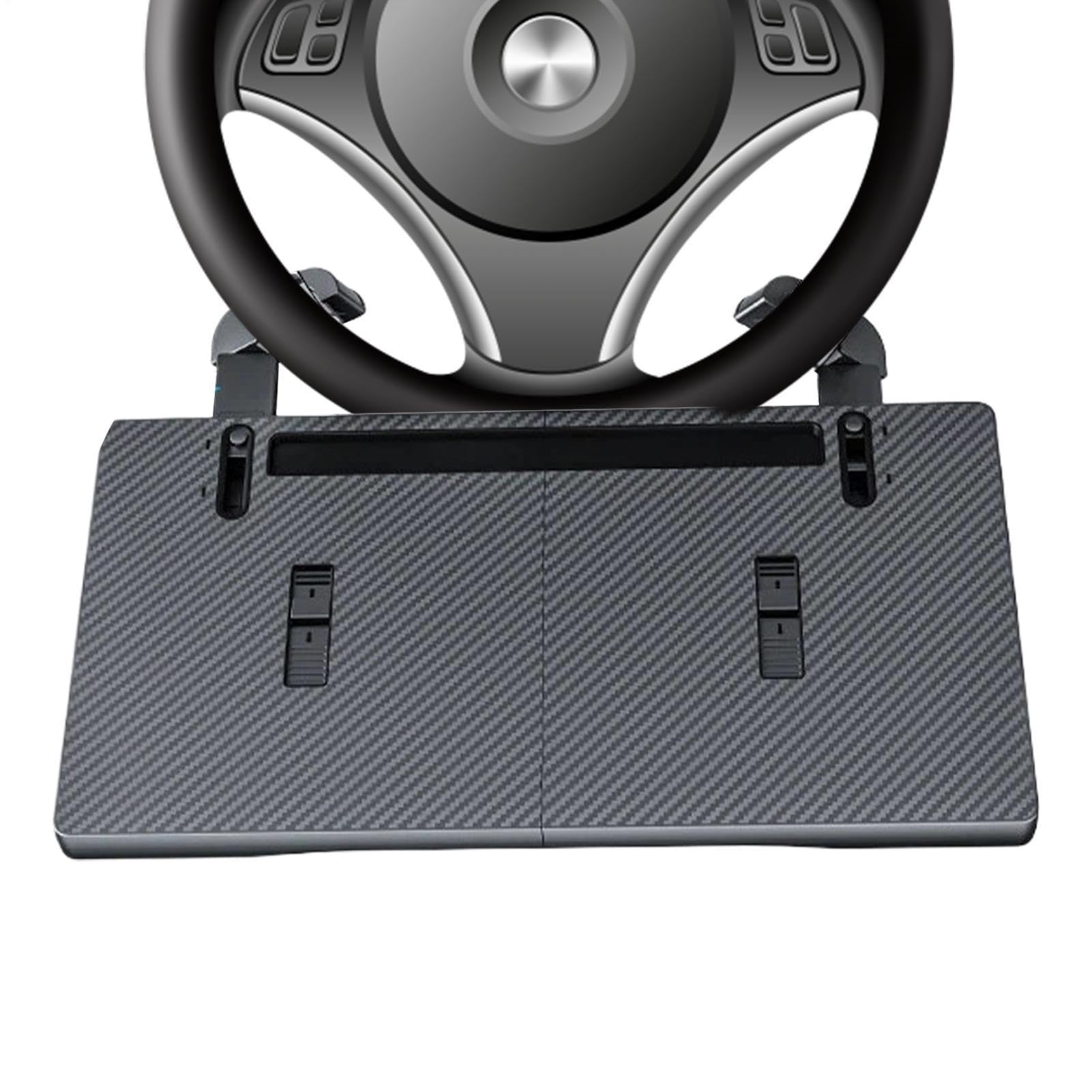 Vassoio per Volante Piattaforma Fissabile per Interni Auto | Supporto per Computer Portatile da Auto per Mangiare, Lavorare, Pranzare, Videochiamate, Bevande, Smartphone, Tablet, Pasti