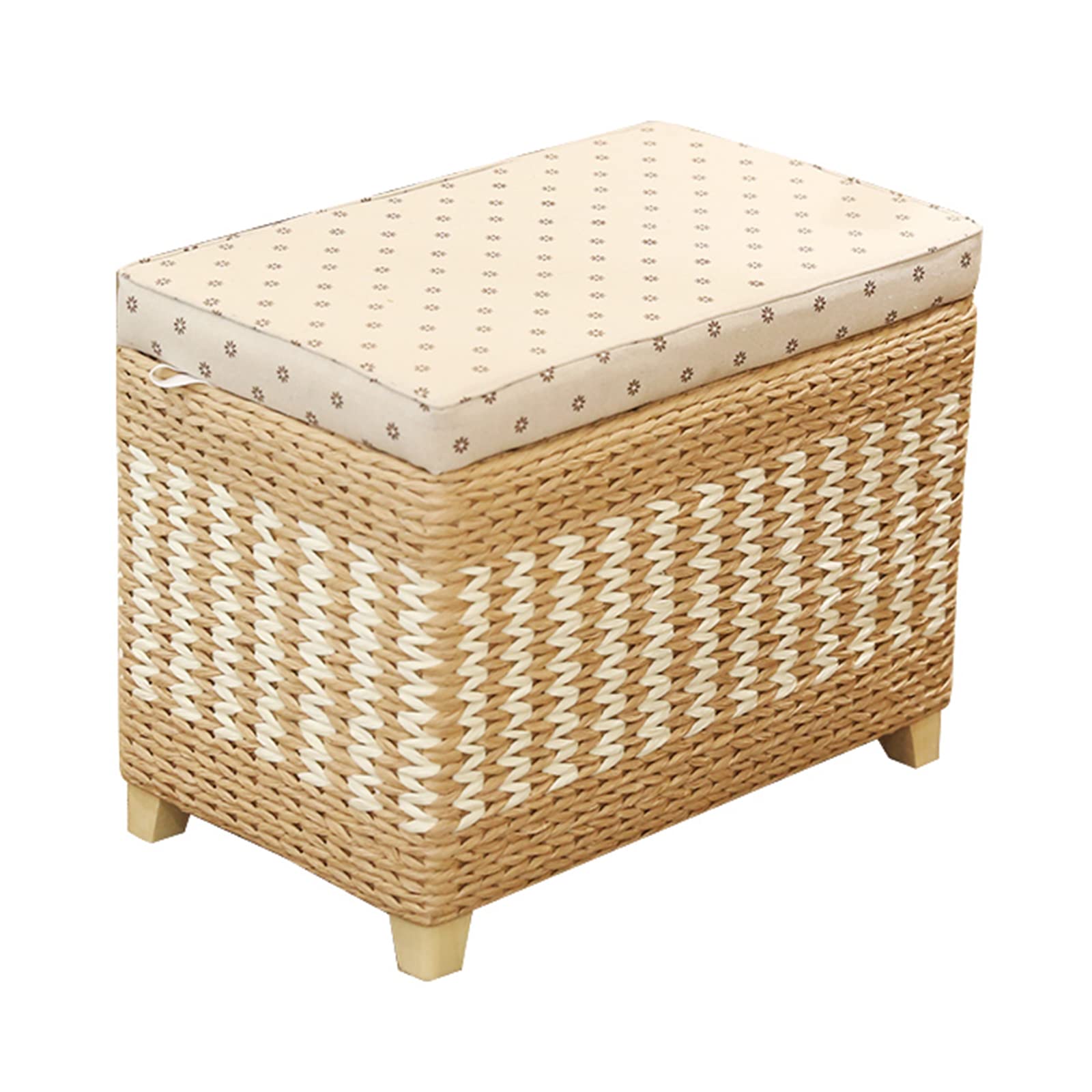Tabouret de rangement en rotin pour ranger le salon et libérer l'espace