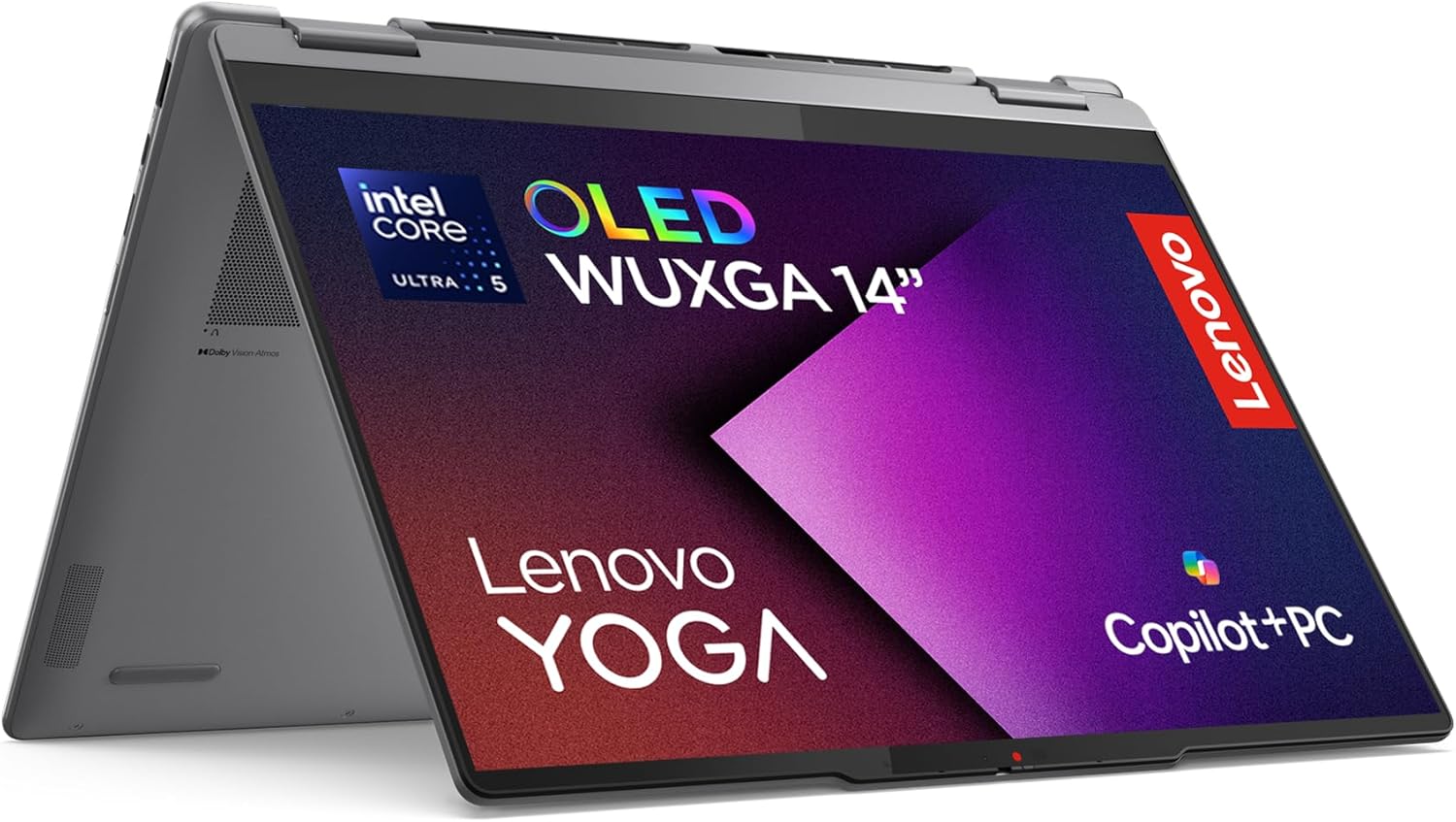 Lenovo Yoga 7 (2 in 1) Notebook Copilot+ PC Convertibile Touch 14″ OLED WUXGA (1920×1200), Intel Core Ultra 5 226V, RAM 16 GB, SSD 512 GB, 60 Hz, Windows 11 Home, WiFi 7 – Luna Grey