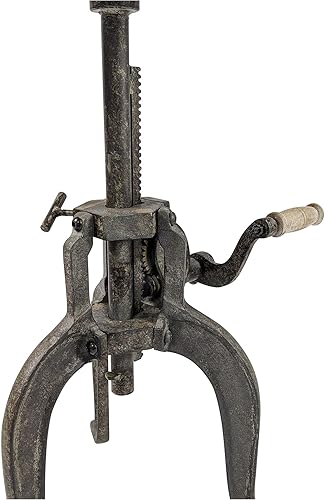 Miniatura 35 de Carolina Chair & Table Mesa auxiliar rústica con manivela ajustable de 18 pulgadas, base de hierro fundido para granja, sala de estar o dormitorio