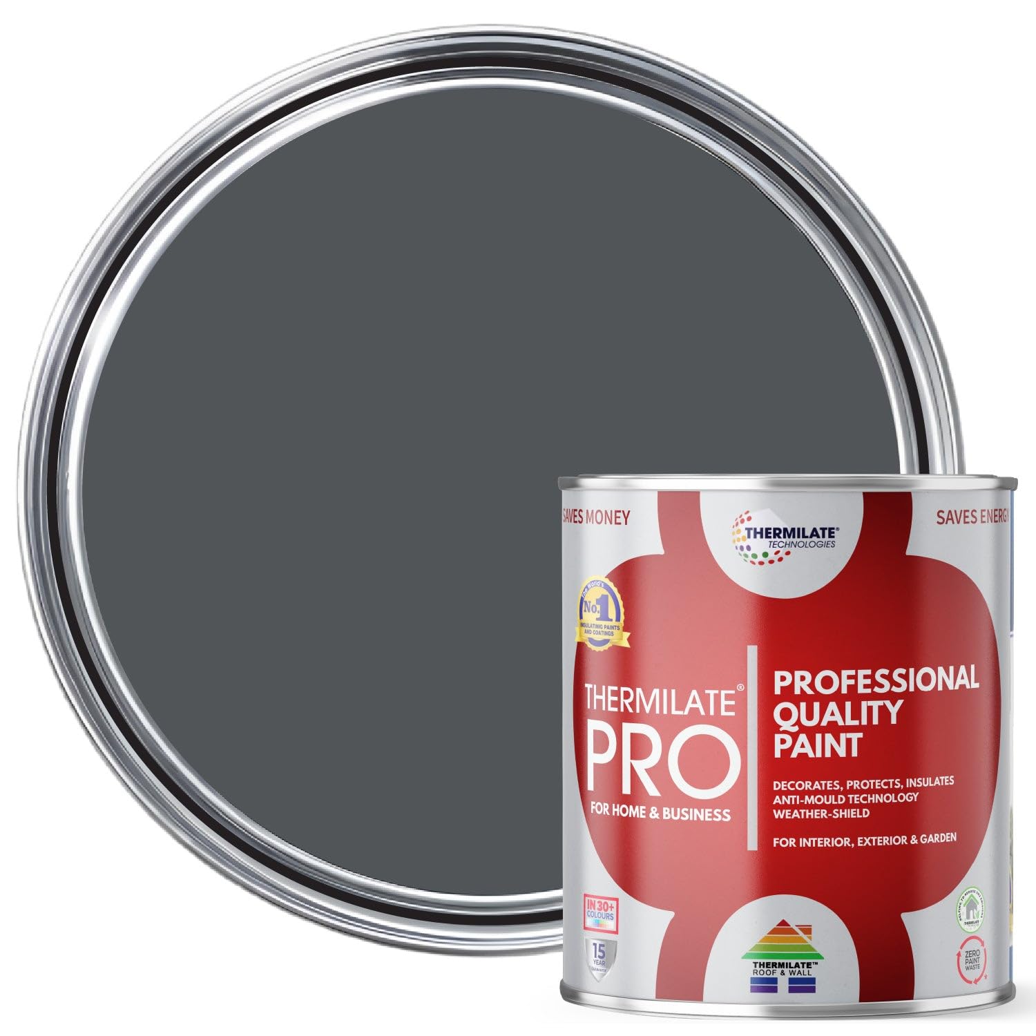 Thermilate PRO FLEX Interior & Exterior Paint - Professional Multi-Surface Paint & Primer for All Walls, Wood, Furniture, Kitchen Cupboards & Garden | All-in-One - Equinox - 2.5L - Satin