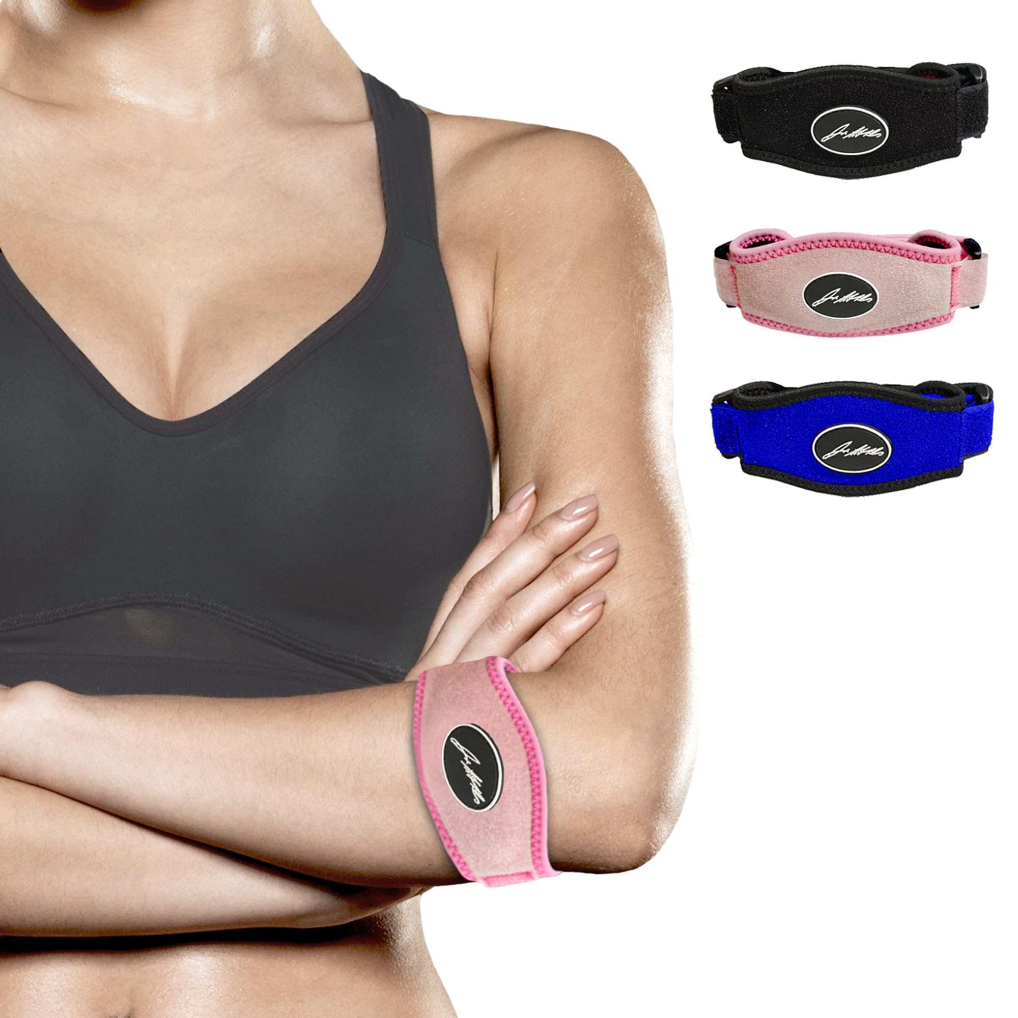 Von Ärzten Entworfen, Ellenbogen Bandage, Tennisarm Manschette, Ellenbogenbandage für Golferarm, Verstellbare Bandage für Linken und Rechten Arm, Einzelstück, Pink