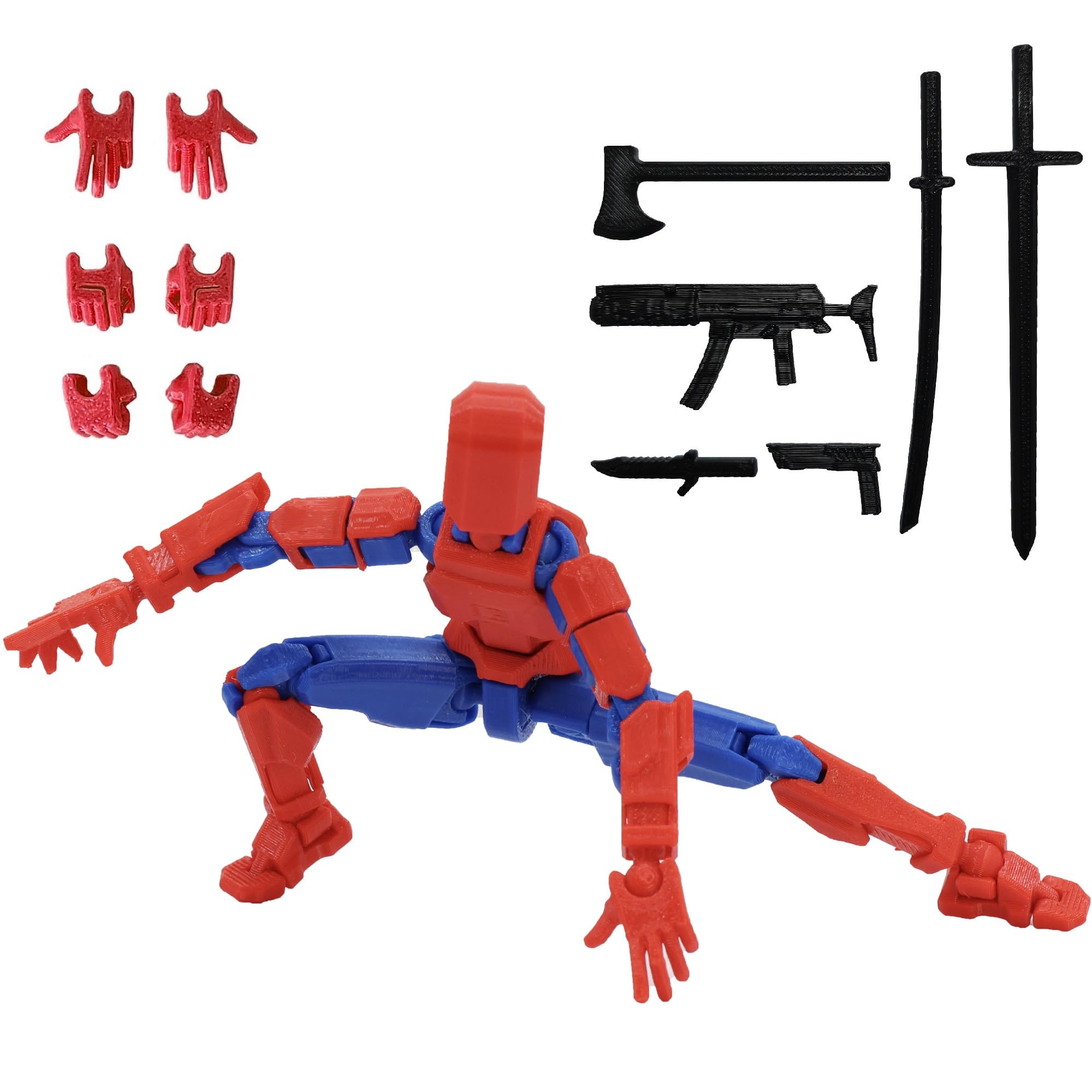 Assembly Completed T13 Action Figure, Titan 13 3D Printed Action Figure, 3D Printed Titan13, Assembled Dummy 13 Lucky 13 Toy Figure