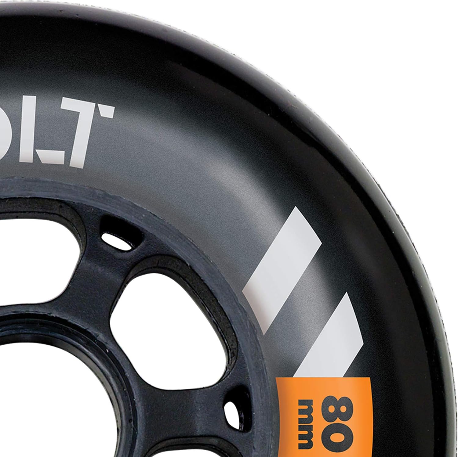 K2 Skates URBAN Bolt 80MM 90A 4 Wheel Pack - Black - 30F3014 - Image 4