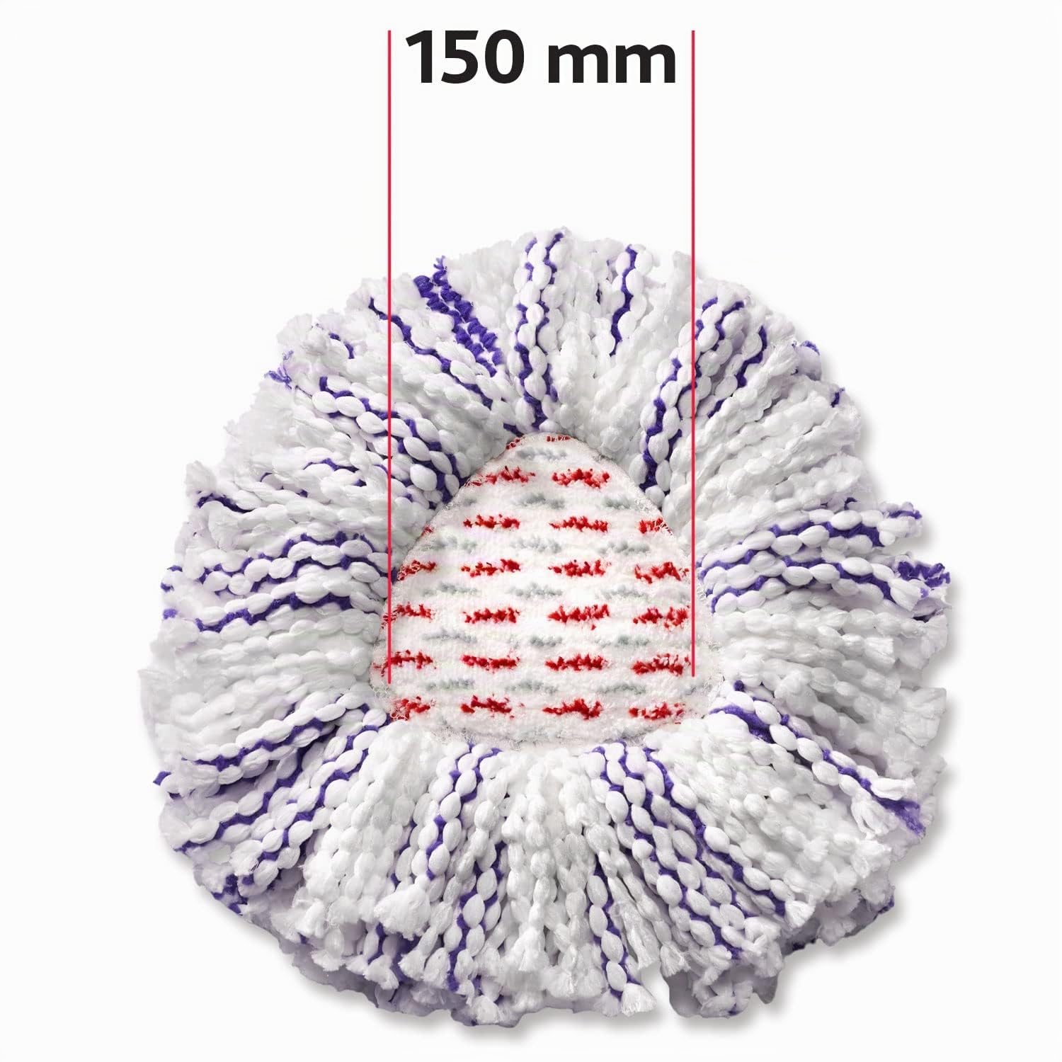 Vileda Recharge Serpillière Turbo 3en1 Microfibres Surfaces Texturisées Franges Surfaces Dures Compatible Systèmes Rotatifs Seau Essoreur