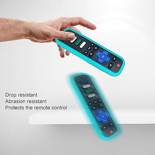 Miniatura 2 de Funda protectora para control remoto Roku TV, brilla en la oscuridad, a prueba de caídas, polvo, lavable, compatible con la mayoría de modelos de