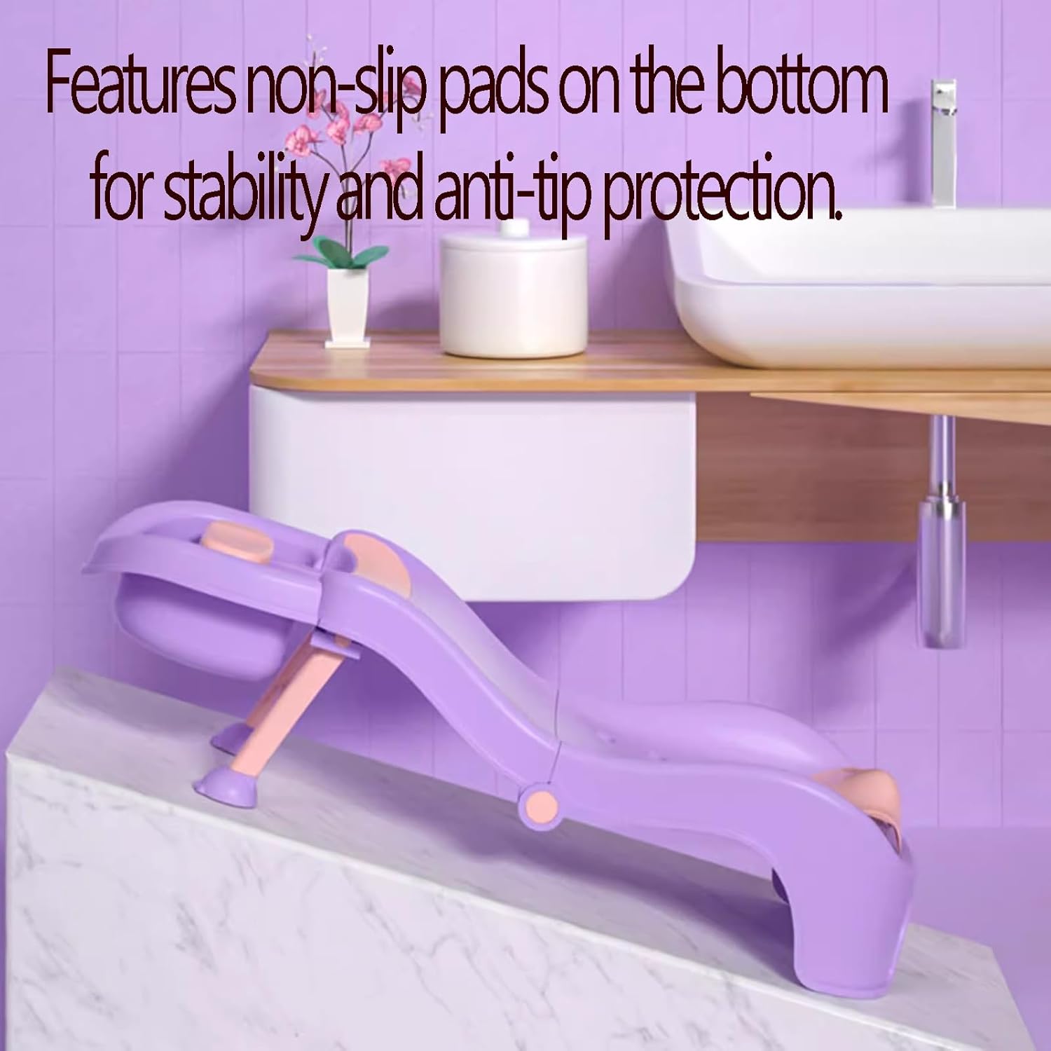 Adjustable Children's Shampoo Chair, with Non-Slip Pad, Foldable Large Capacity Shampoo Chair, Suitable for Boys and Girls