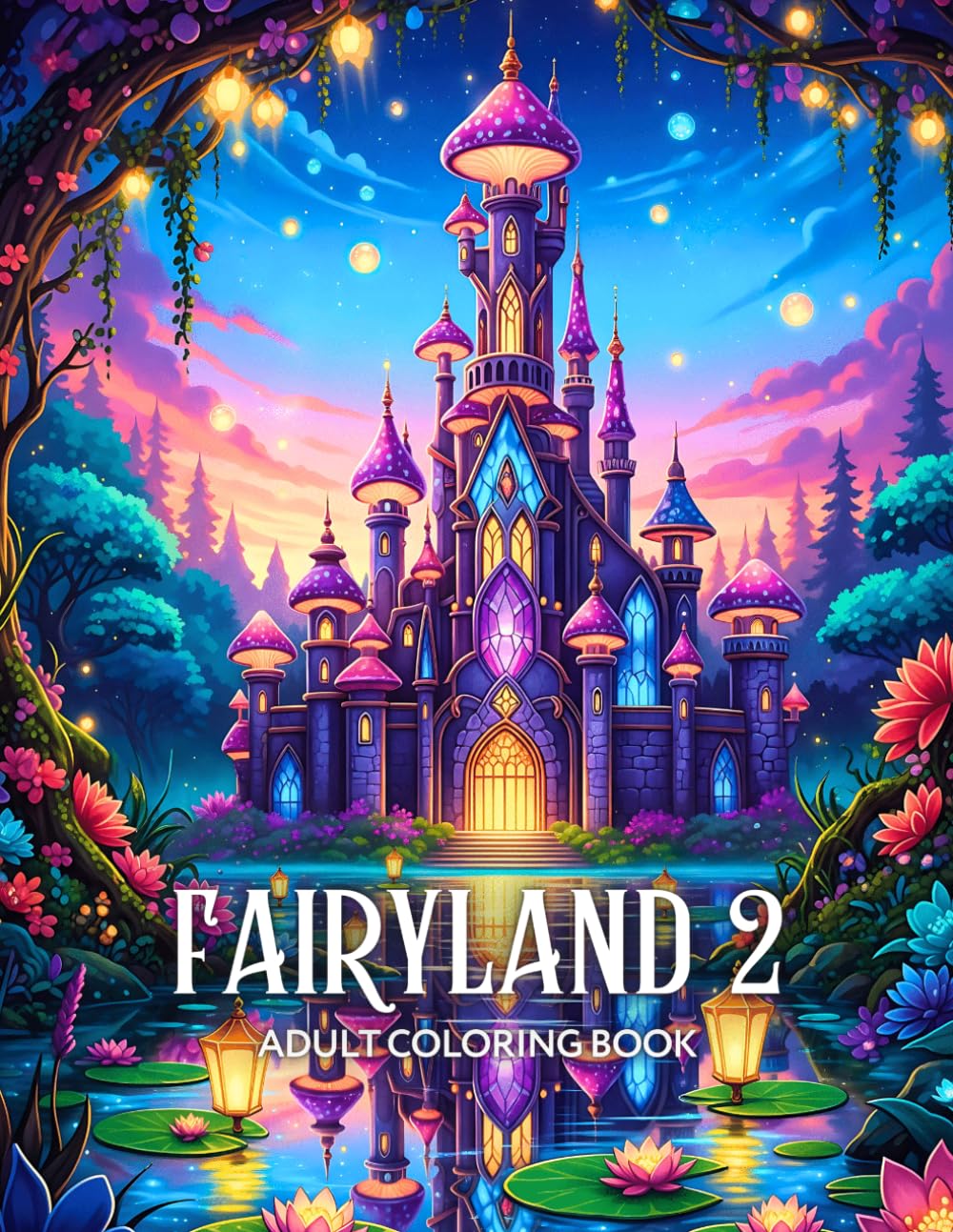 Fairyland 2 Adult Coloring Book: Whimsical Fairies, Magical Dwellings, and Fantasy Scenes for Relaxation and Stress Relief
