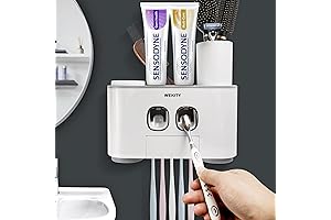 Toothbrush and Toothpaste Organizer Wall Mounted for Bathroom