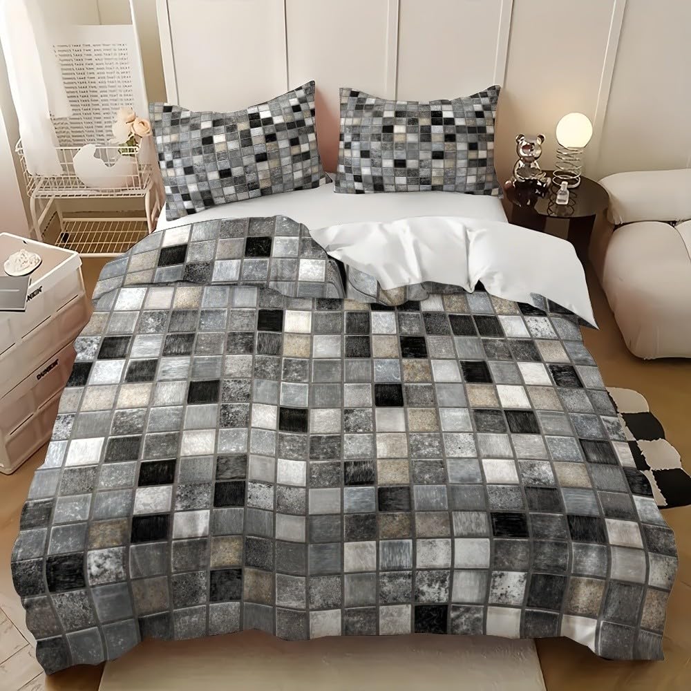 Housse de couette 260x240 cm gris pour transformer l'ambiance de votre chambre de maître