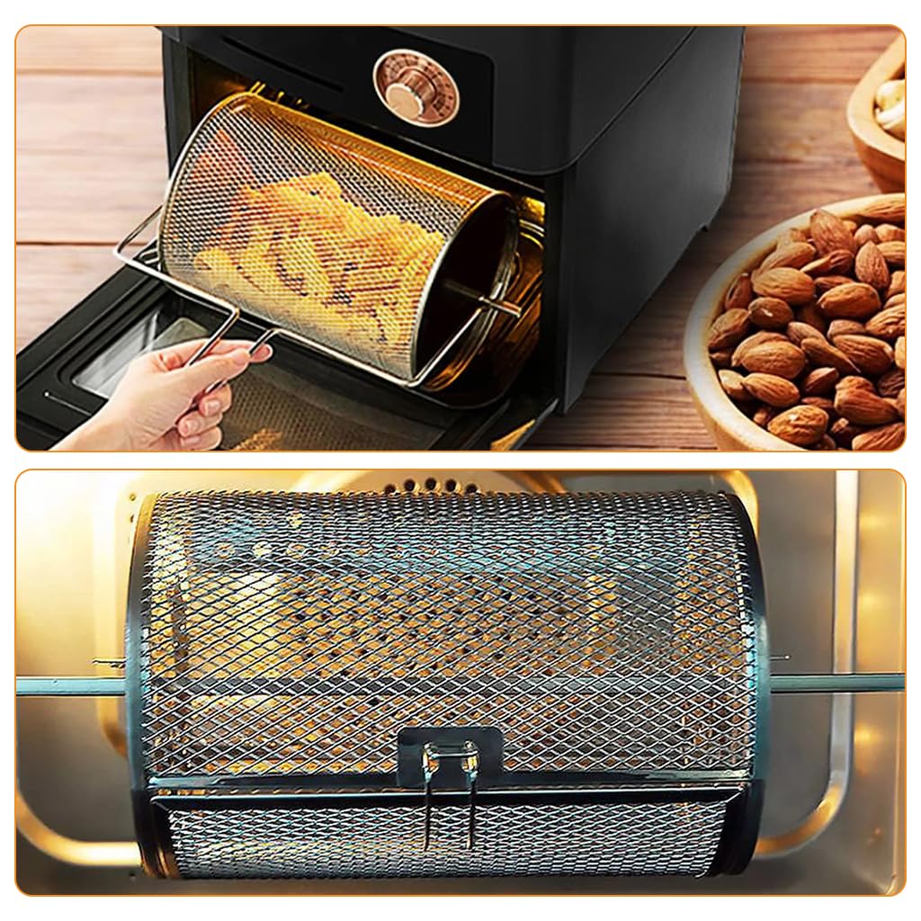 Supvox Air Fryer Rotisserie Basket 12x18cm Stainless Steel Lock Clasp — Amazon image 7