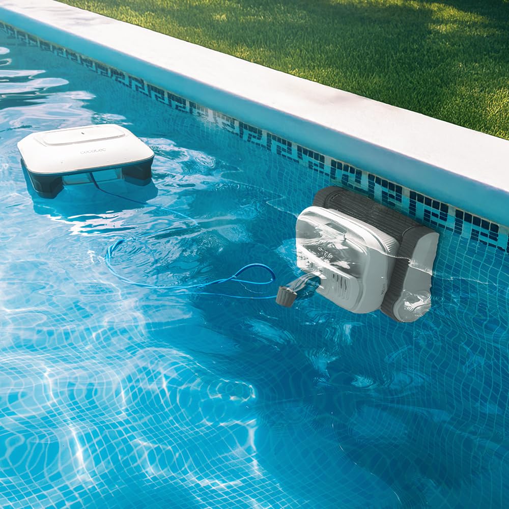 Cecotec Robot detergente per sfondi, pareti, linea di galleggiamento e superficie conga Pooldroid 10000 TotalClean AquaSkater. 300 m2, pulizia ordinata, autonomia 150 minuti, capacità 4 l, app e