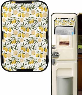 Summer Lemon RV Window Covering Shades Foldable RV Camping Accessories Inside, Modern Green Botanical Leave Sun Heat Blocker Rv Door Window Shade Camper Blackout Skylight Cover 16"x25"