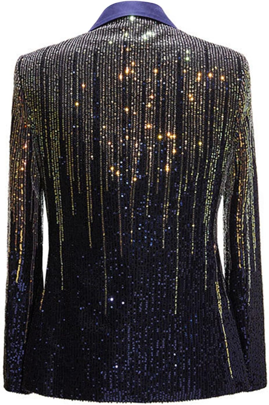 Shiny Suit Blazer for Men Notch Lapel Slim Stylish Blazer Stage Show Suit Jackets Button Party Costumes Trendy Coat