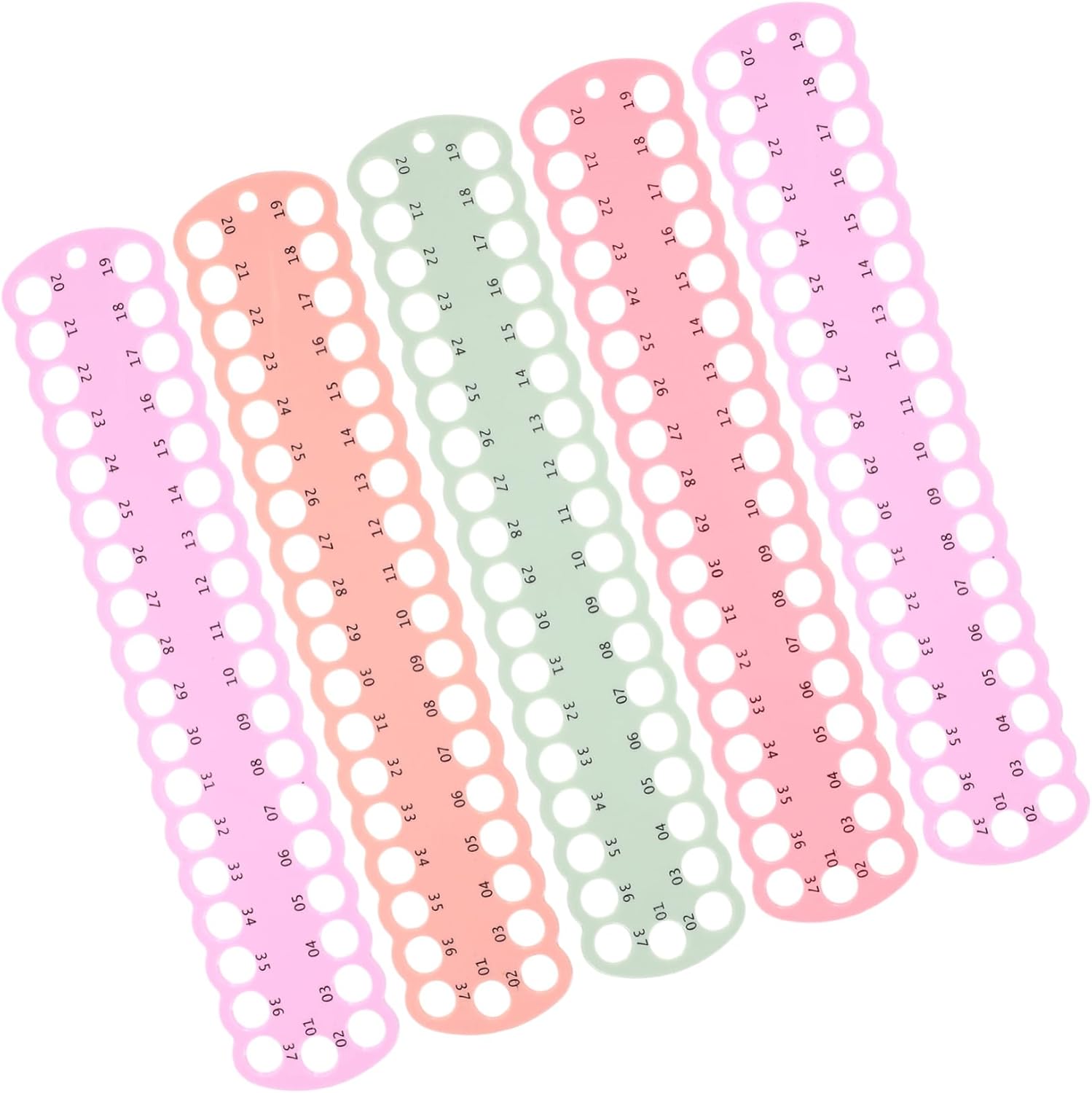 Gadpiparty 5pcs Large Round Hole Cross-Stitch Thread Holder Plastic Embroidery Thread Organizer Thick Dividers for Easy Storage for Hobbyists