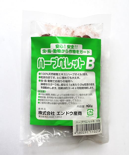 Amazon ハーブペレット 100g 害虫 獣 鳥対策 園芸用害獣 害虫忌避剤