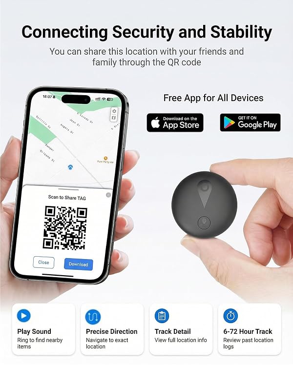 GPS Tracker for Vehicles, Real-Time Undetectable GPS Tracker for Car - No Monthly Fee & SIM Card for Hidden Magnetic GPS Locator for Android and iPhone, Ultra-Slim, IP68 Waterproof, Safe & Durable by galawelly - Used condition - Image 3