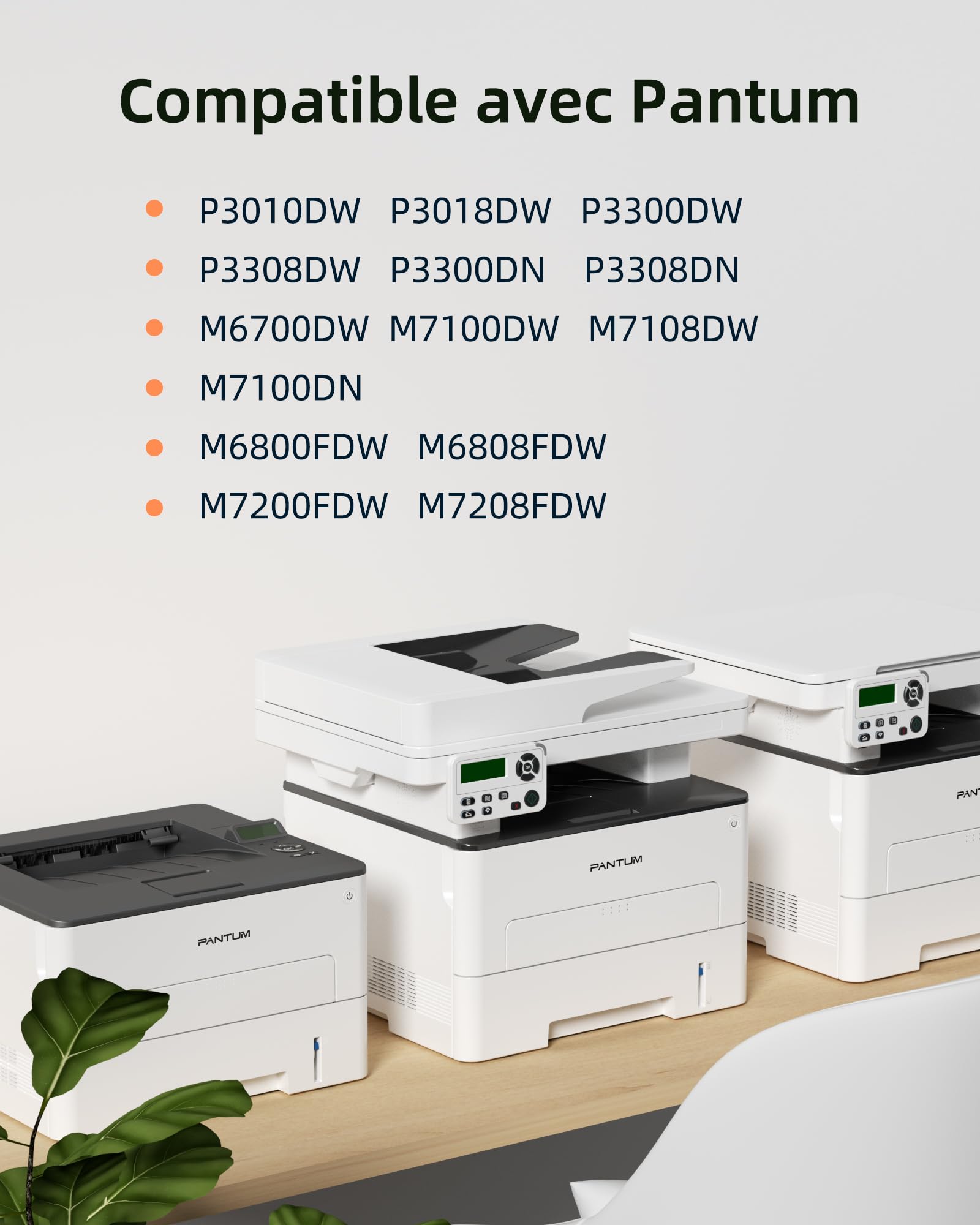 PANTUM DL-410 Unité de Tambour d'origine Compatible avec Les imprimantes P3010DW P3018DW P3300DW P3308DW M6700DW M7100DW M7108DW M6808FDW M7200FDW M7300FDW, rendement jusqu'à 12000 Pages