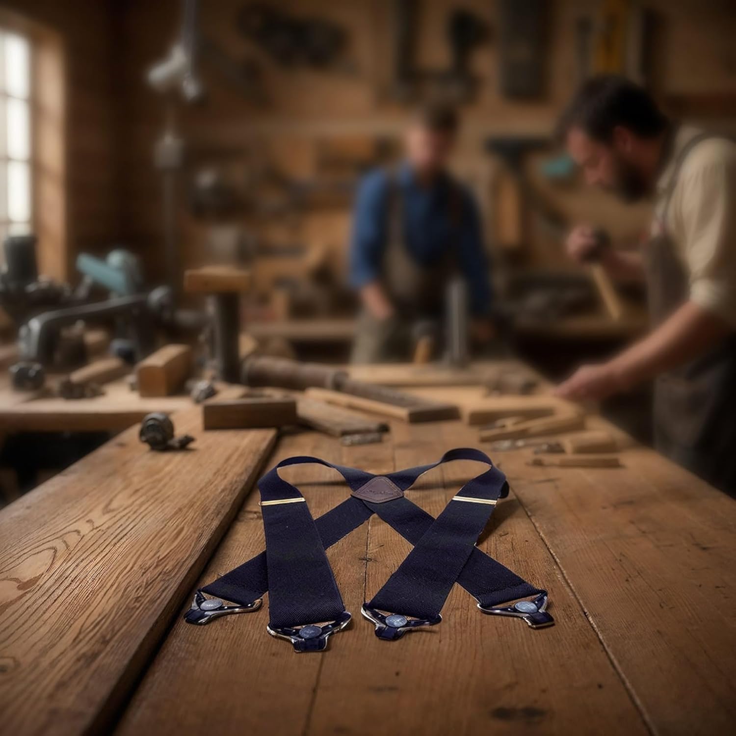 Holdup 2" Wide Contractor Suspenders for Men with Patented Composite Plastic Gripper Clasps - Image 6