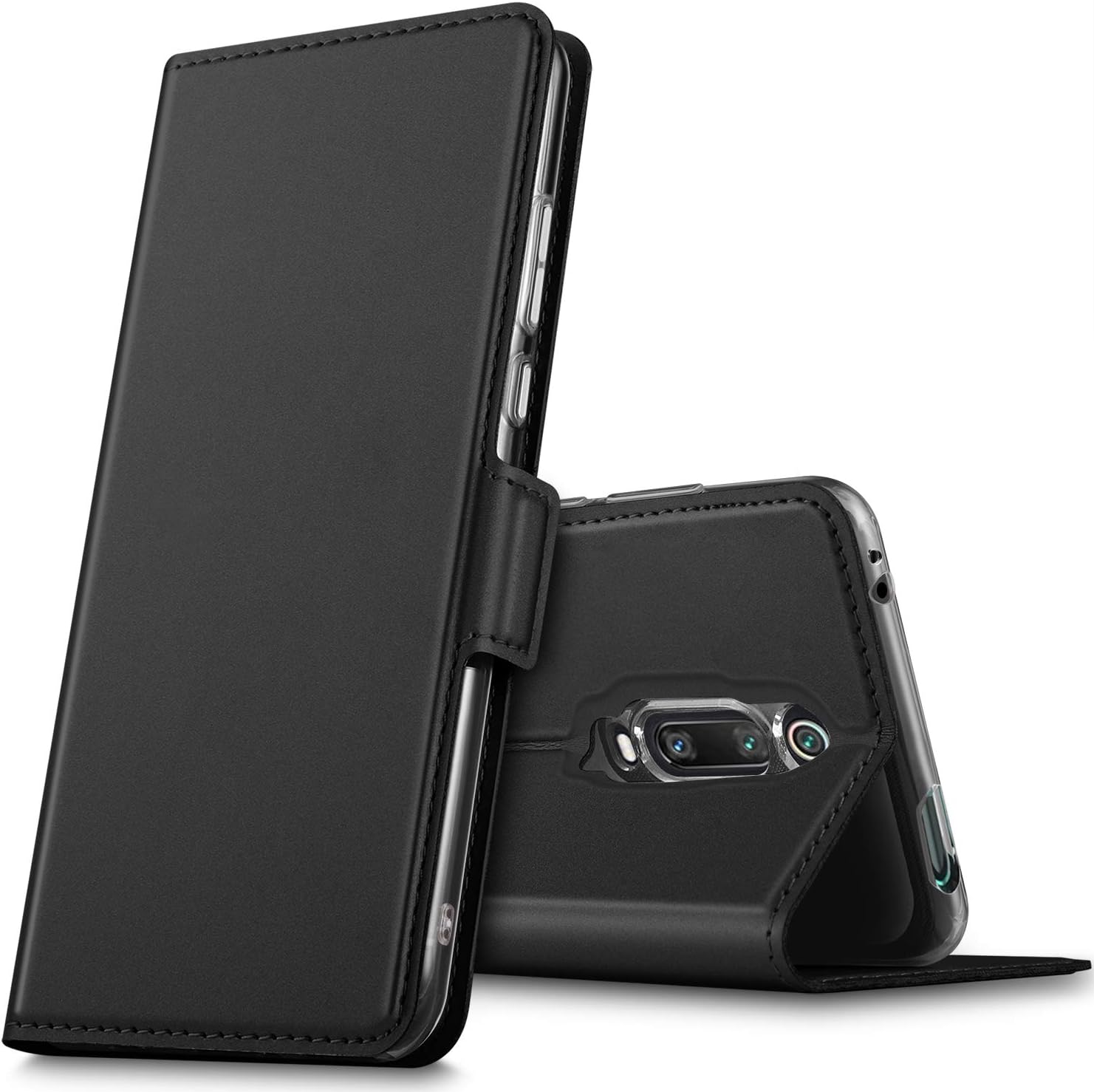 GEEMAI for Xiaomi Mi 9T Case, for Xiaomi Mi 9T Pro Case Shockproof Flip Case Kickstand with Credit Card Slots Case for Xiaomi Mi 9T /Xiaomi Mi 9T pro Smartphone.Black