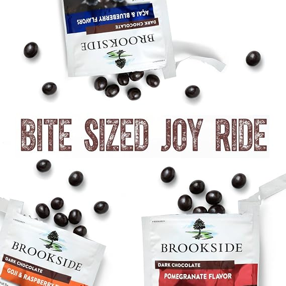 Brookside Dark Chocolate Candy, Acai and Blueberry Flavors, 7 Ounce (Pack of 4)