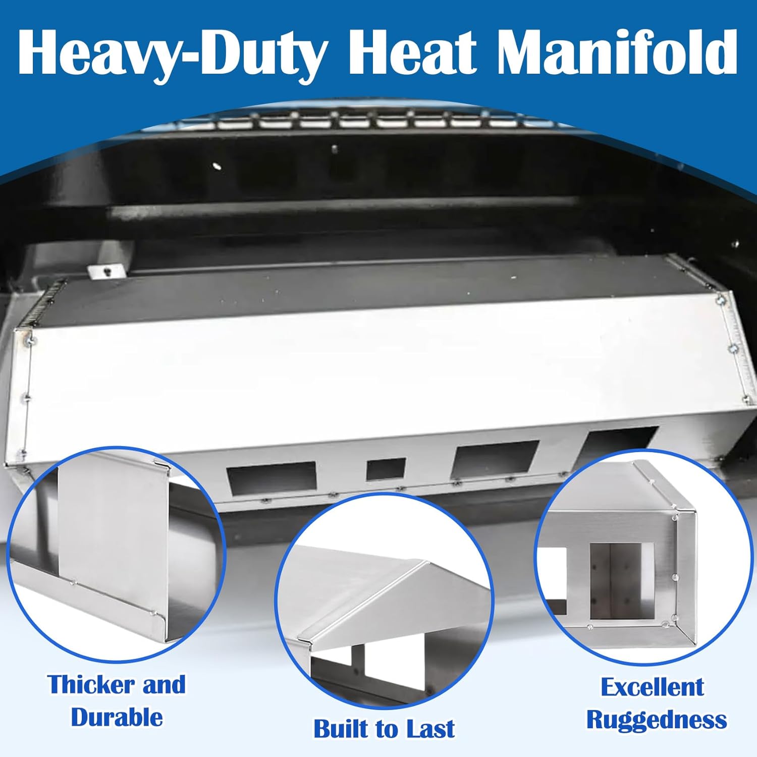 SafBbcue 9904190091 Heat Manifold for Masterbuilt Gravity Series 1050 Digital Charcoal Grill and Smoker Parts, for Masterbuilt 1050 MB20041220 MB20041320 Heat Manifold Replacement Kit