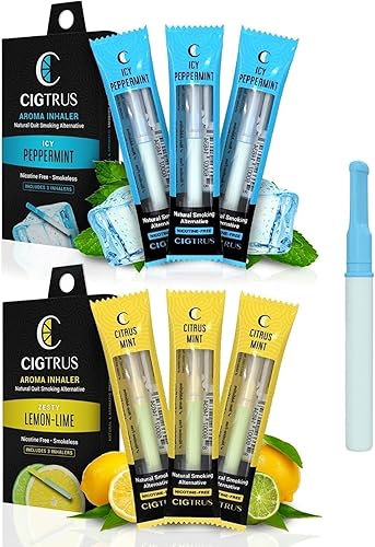 Cigtrus Ayuda para dejar de fumar - Inhalador natural sin humo - No eléctrico, sin nicotina y seguro para viajar - Ayuda a reducir los antojos,