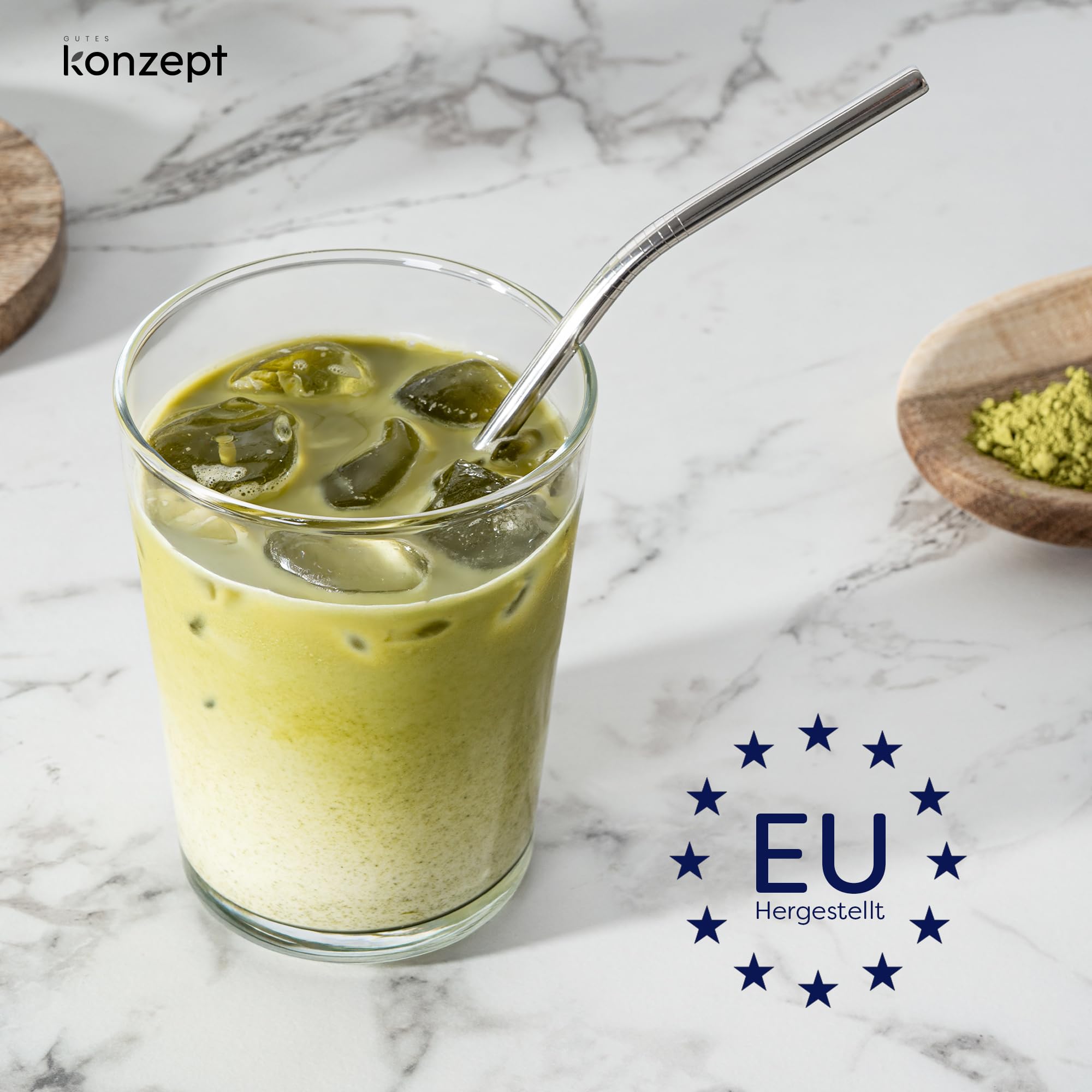 KONZEPT Juego de 12 vasos apilables grandes de 500 ml, fabricados en la UE, aptos para lavavajillas, sin plomo, ideales para agua, zumos y bebidas heladas