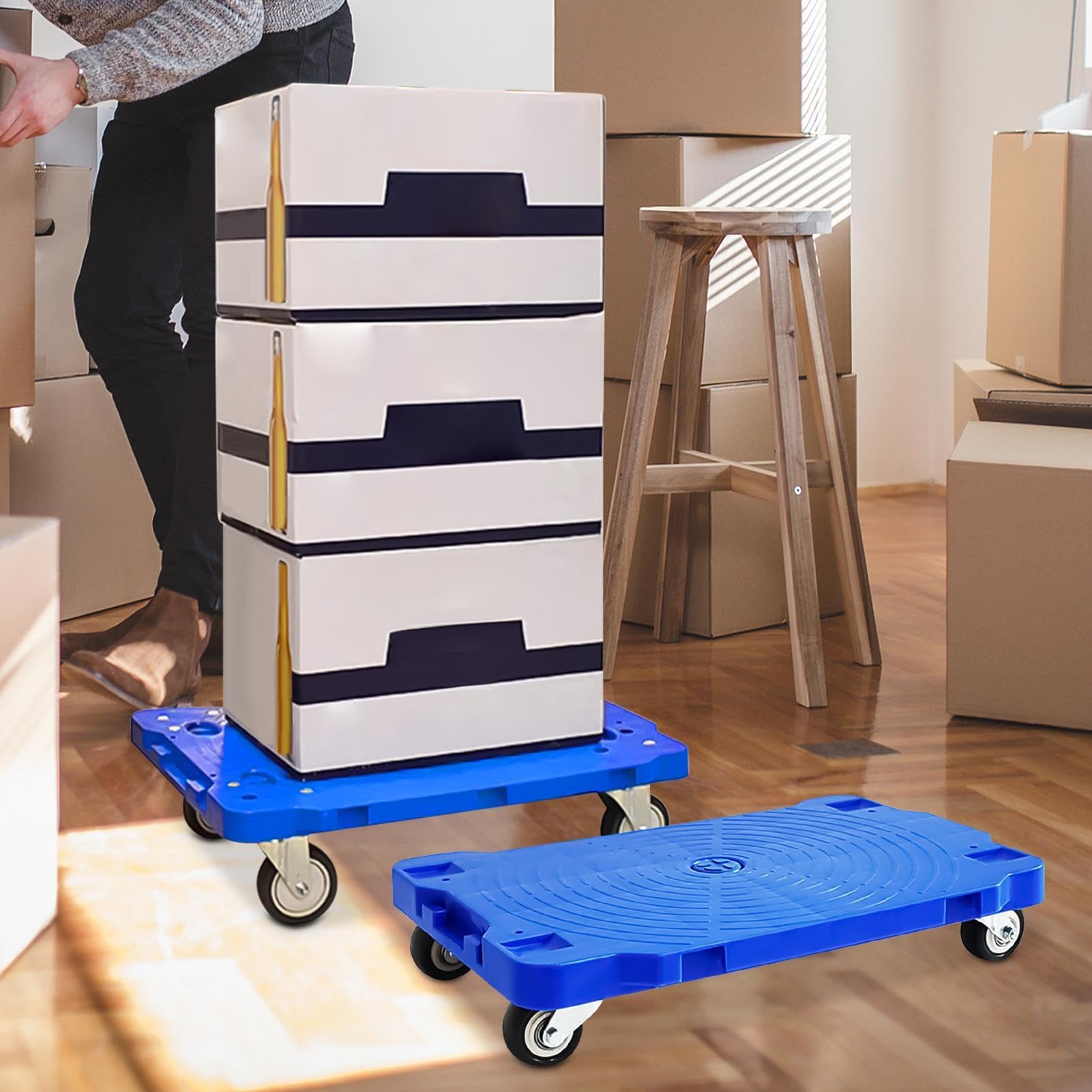Carrello estensibile in pelliccia, capacità di 100 kg, versatile, per traslochi, viaggi, campeggio, ideale per camion e uso domestico
