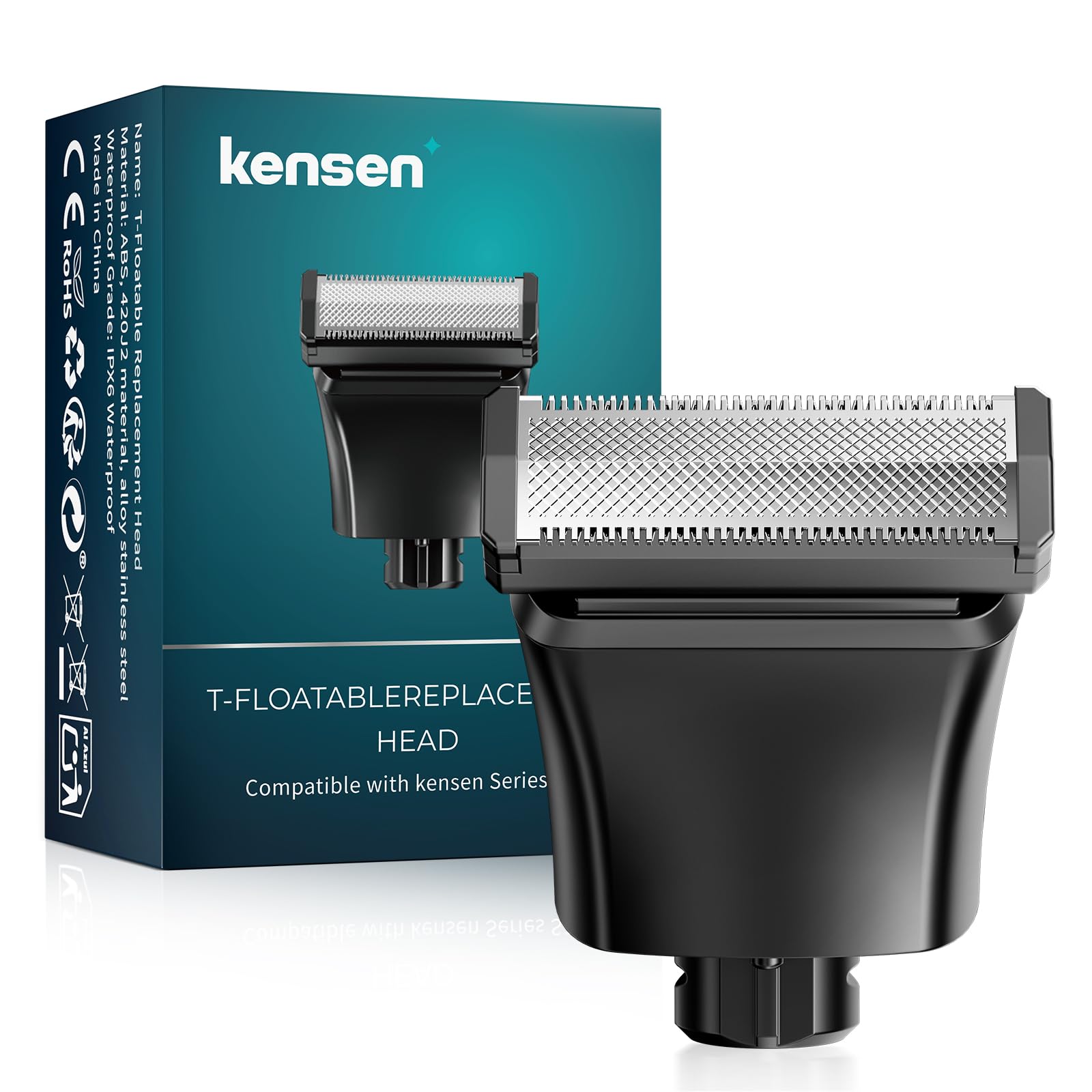 kensen Cabezal de afeitado para maquinilla de afeitar 2 en 1 para hombres Global Recycled Standard Global Recycled Standard Global Recycled Standard