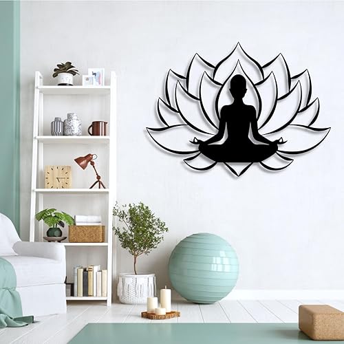 Miniatura 2 de Arte de pared de flor de loto de metal, decoración de pared de metal zen, decoración de pared de flor de loto, decoración de pared de flor de loto,