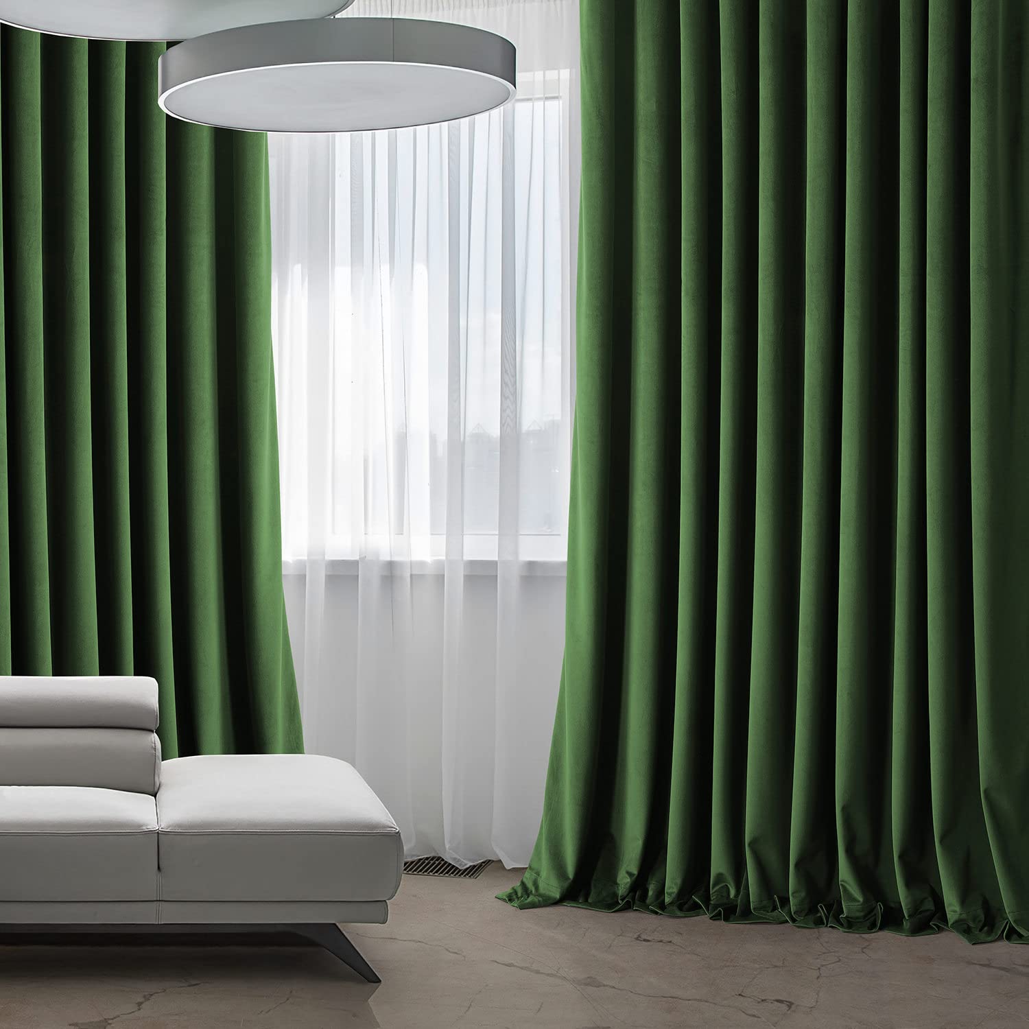HPD Half Price Drapes Heritage Plush Velvet Curtains 108 Inches Long Room Darkening Curtains for Bedroom & Living Room 100W x 108L - Image 2