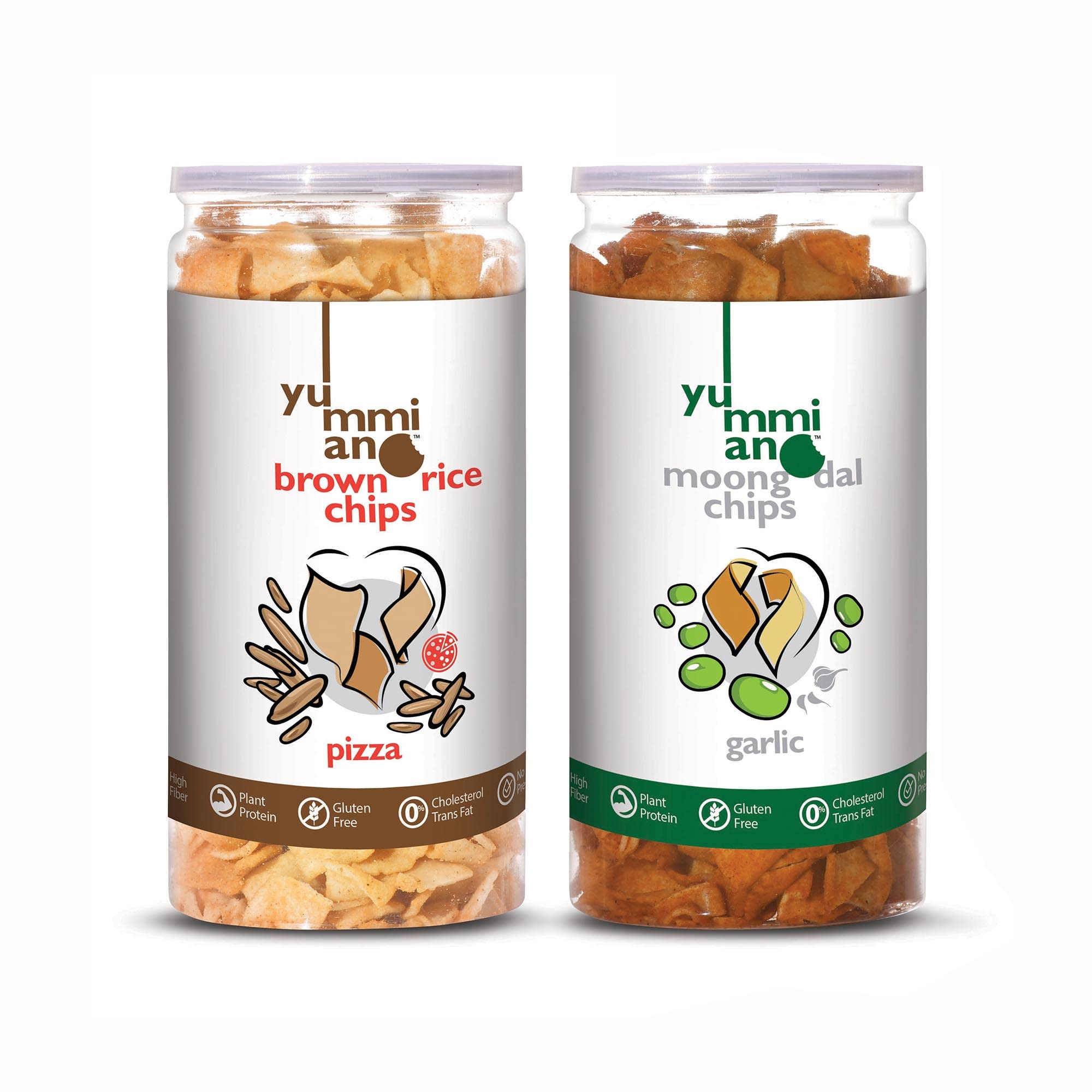 Yummiano® Gluten Free Healthy Snacks Combo (Brown Rice Chips Pizza and Moong Dal Chips Garlic) - Combined Weight: 280g (B09R9XT3VQ) Amazon Price History, Amazon Price Tracker